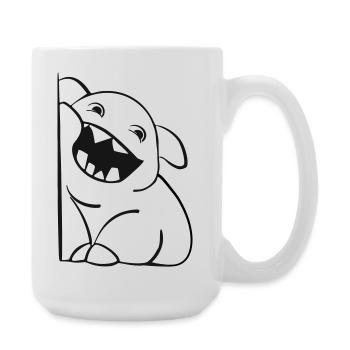 Petit monstre mignon - Grande tasse 440 ml - blanc - Droite