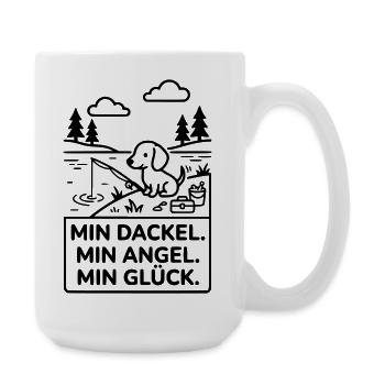 Dackel Angel Glück - Große Tasse 440 ml - Weiß - Rechts