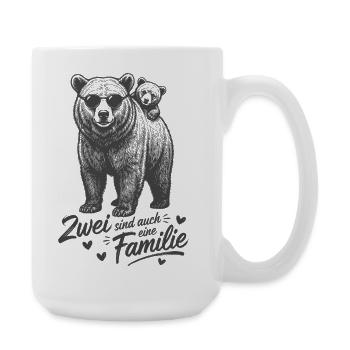 Bär Papa & Kind Baby - Zwei sind auch eine Familie - Große Tasse 440 ml - Weiß - Rechts