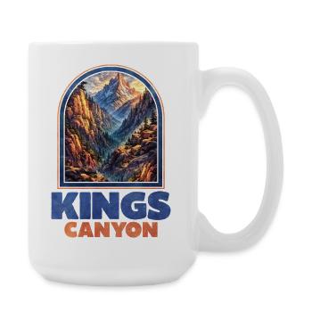 Kings Canyon Mountain Landscape Poster - Large Mug 440 ml - white - Right