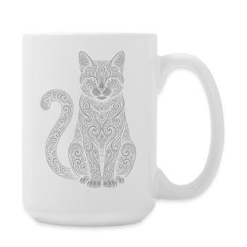 cat - Large Mug 440 ml - white - Right