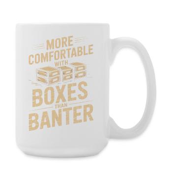 Mit Boxen wohler als mit Geplänkel - Große Tasse 440 ml - Weiß - Rechts