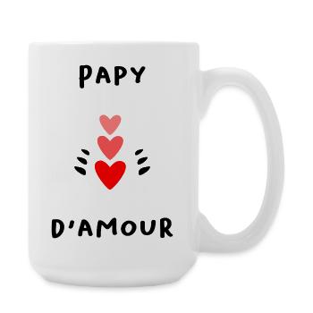 PAPY. PAPA. FÊTE DES PÈRES. BONNE FÊTE PAPY - Grande tasse 440 ml - blanc - Droite