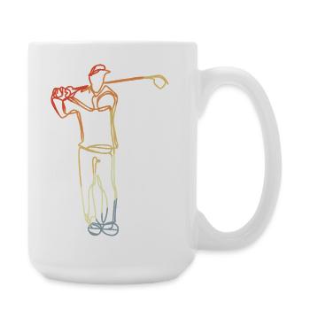 Golfer Vintage Look - Große Tasse 440 ml - Weiß - Rechts