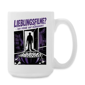 Lieblingsfilme Ich stehe auf Klassiker - Große Tasse 440 ml - Weiß - Rechts