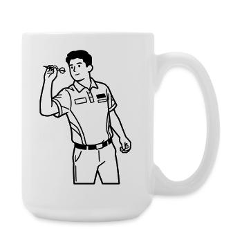 Fléchettes - Grande tasse 440 ml - blanc - Droite