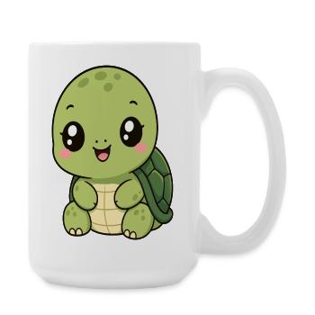 Kawaii Turtle - Large Mug 440 ml - white - Right
