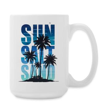 Sun Salt Sand – Design Tropical Été - Grande tasse 440 ml - blanc - Droite