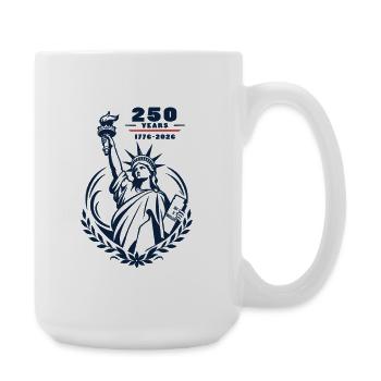 Emblem der Freiheit 250 Jahre - Große Tasse 440 ml - Weiß - Rechts