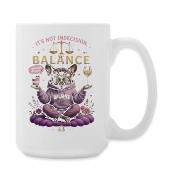 Humour Zen du Bouledogue - Zodiaque Balance - Grande tasse 440 ml - blanc - Droite