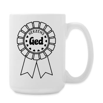 Herzens Ged - Große Tasse 440 ml - Weiß - Rechts
