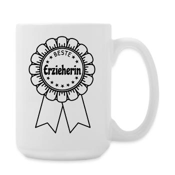 Beste Erzieherin - Große Tasse 440 ml - Weiß - Rechts