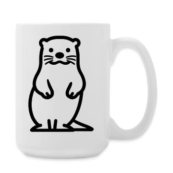 loutre - Grande tasse 440 ml - blanc - Droite