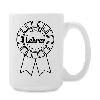 Bester Lehrer - Große Tasse 440 ml - Weiß - Rechts