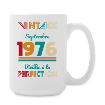 50 Years Anniversary - Vintage - September 1976 - Large Mug 440 ml - white - Right