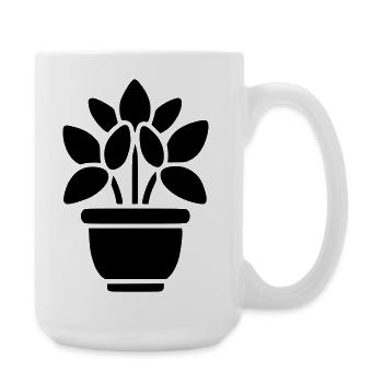 Flowerpot Houseplant Plant Mom Gardener - Large Mug 440 ml - white - Right