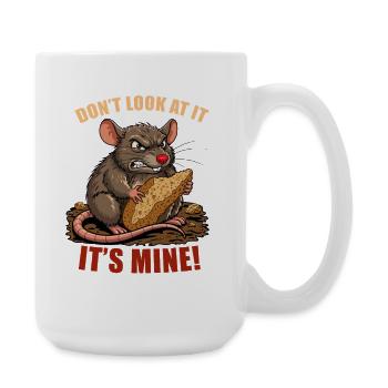 Clevere Ratte stiehlt Brot - Große Tasse 440 ml - Weiß - Rechts