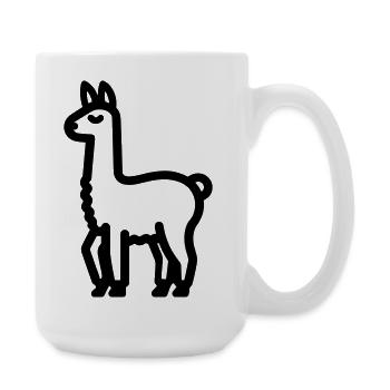 lama - Grande tasse 440 ml - blanc - Droite