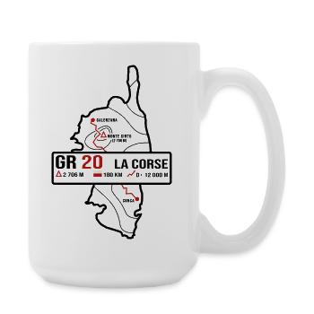 GR20 Corse Finisher Trekking Randonnée T-Shirt - Grande tasse 440 ml - blanc - Droite