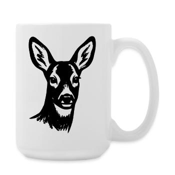 Deer Outline Forest Animal Cottagecore Friends of Nature - Large Mug 440 ml - white - Right