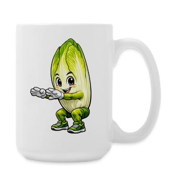 Chicory vegetables - Large Mug 440 ml - white - Right