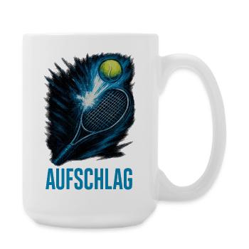 Aufschlag Kraftsprint - Große Tasse 440 ml - Weiß - Rechts