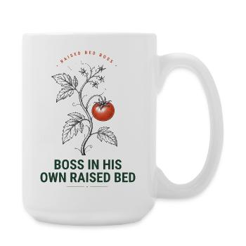 Cadeau drôle de chemise de jardinier en lit surélevé - Grande tasse 440 ml - blanc - Droite