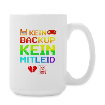 Programmierer Admin Kein Backup Kein Mitleid - Große Tasse 440 ml - Weiß - Rechts