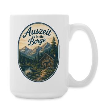 Auszeit in die Berge - Große Tasse 440 ml - Weiß - Rechts