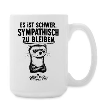 Genervter Otter | Lustiger Sarkasmus Bürohumor - Große Tasse 440 ml - Weiß - Rechts