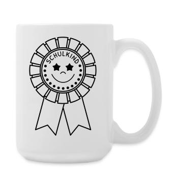 Schulkind Orden mit Sternen - Große Tasse 440 ml - Weiß - Rechts
