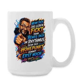 Lebensrhythmus – Höhepunkt kommt - Große Tasse 440 ml - Weiß - Rechts