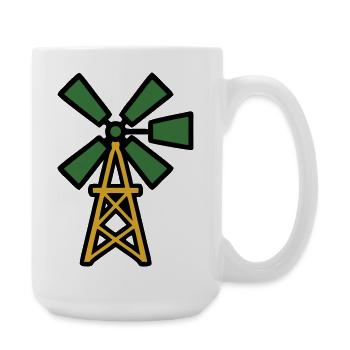 Wind Turbine Farm Graphic - Large Mug 440 ml - white - Right