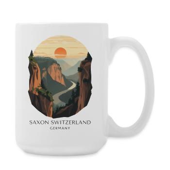 Saxon Switzerland | Vintage National Park - Large Mug 440 ml - white - Right