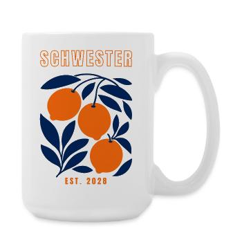 Schwester 2028 - Große Tasse 440 ml - Weiß - Rechts