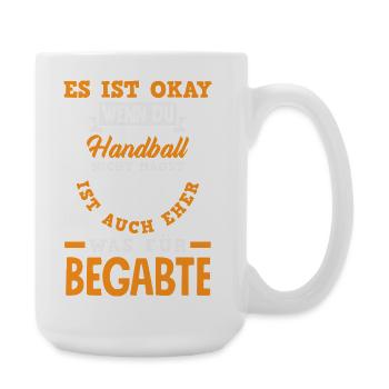 Handball Handballer Handball Trainer Fan Geschenk - Große Tasse 440 ml - Weiß - Rechts