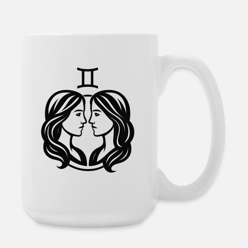 Signe du zodiaque Gémeaux - Grande tasse 440 ml - blanc