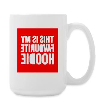 Ma citation préférée sur le sweat à capuche - Grande tasse 440 ml - blanc - Droite