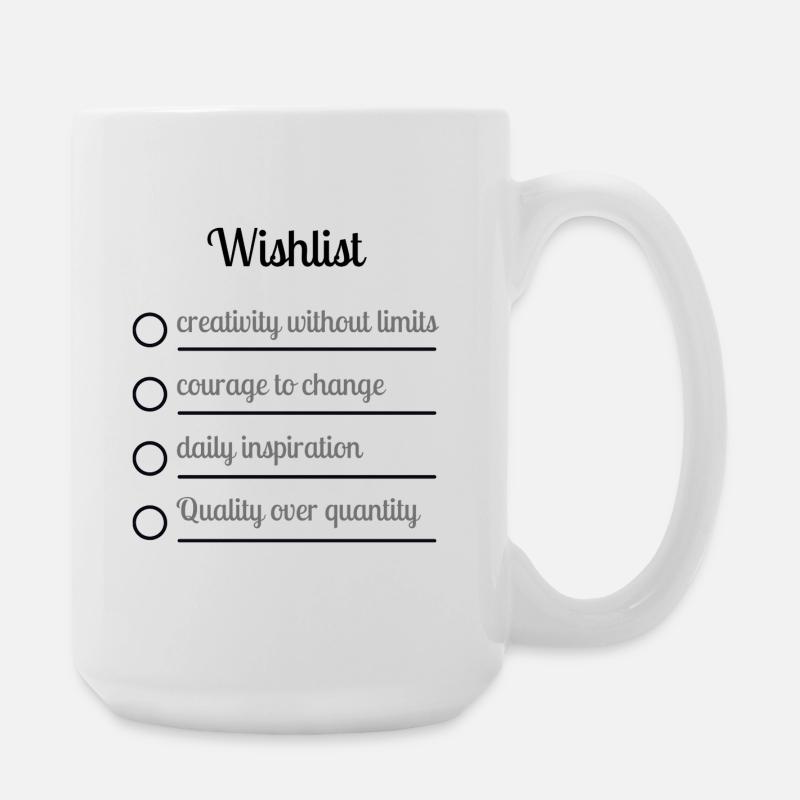 Wishlist - Large Mug 440 ml - white