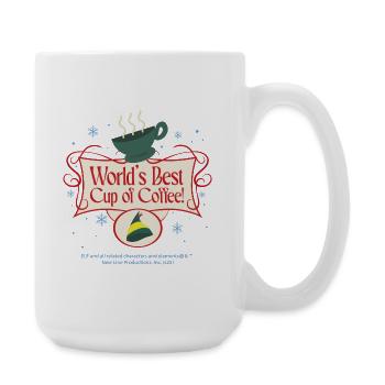 Buddy Der Weihnachtself World's Best Cup Of Coffee - Große Tasse 440 ml - Weiß - Rechts