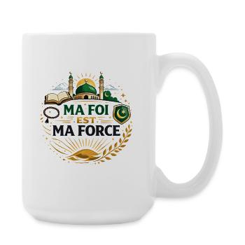 Muslim Religious Message, Islamic Spirituality - Large Mug 440 ml - white - Right