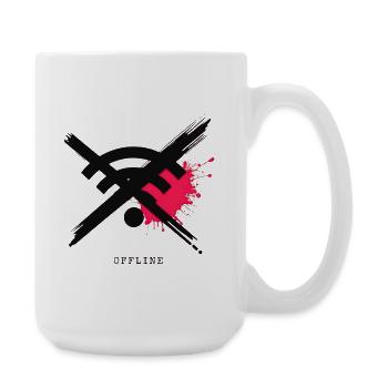 Chronically Offline - Digital Detox Art - Large Mug 440 ml - white - Right