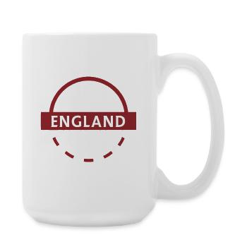Rundes Abzeichen mit englischem Emblem - Große Tasse 440 ml - Weiß - Rechts