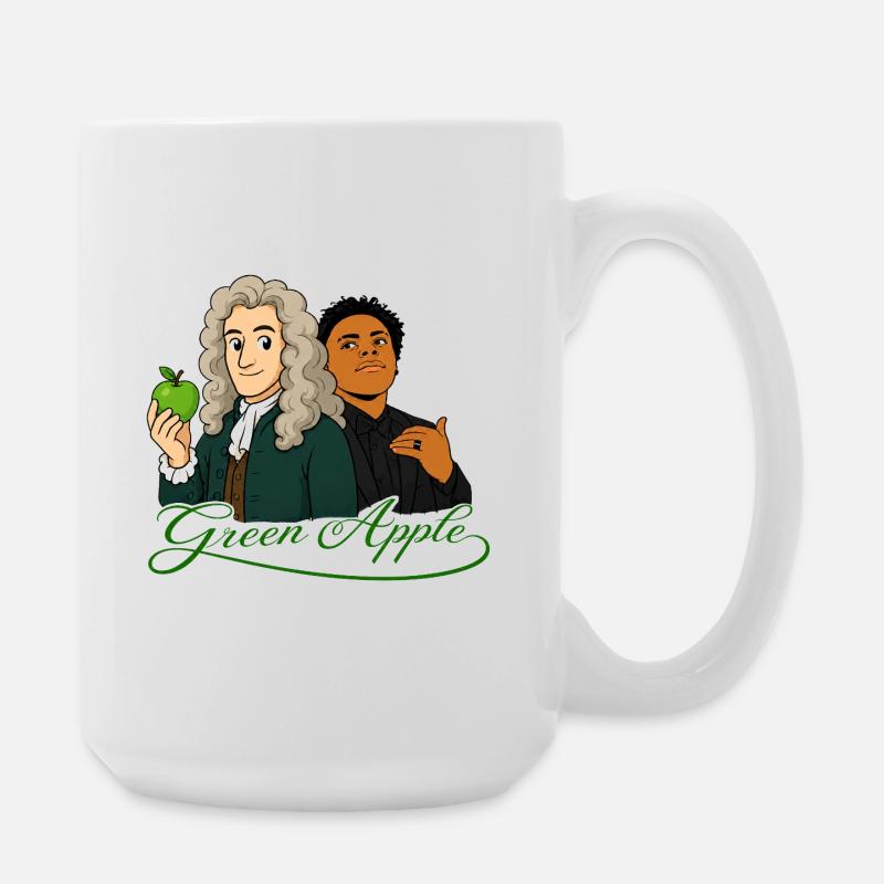 GREEN APPLE GREEN - Large Mug 440 ml - white