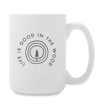Life is good in the wood - Große Tasse 440 ml - Weiß - Rechts