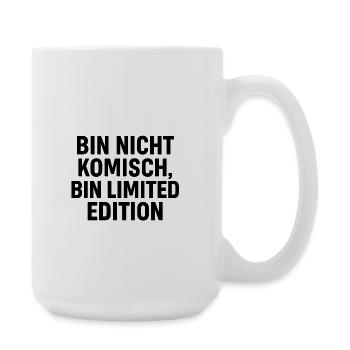 Bin nicht komisch – bin Limited Edition - Große Tasse 440 ml - Weiß - Rechts