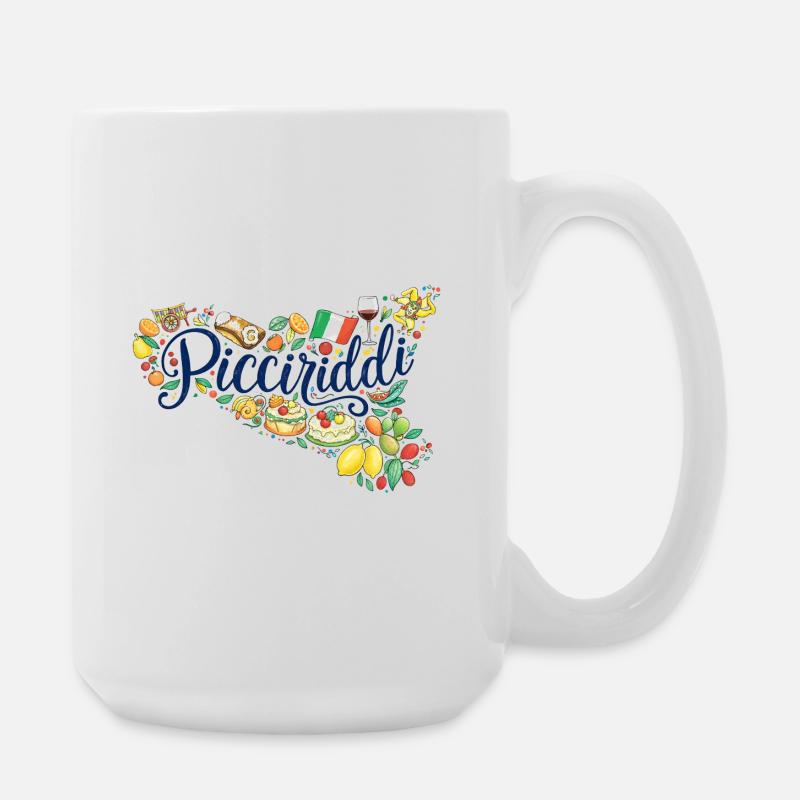 Picciriddi sizilianisch - Große Tasse 440 ml - Weiß