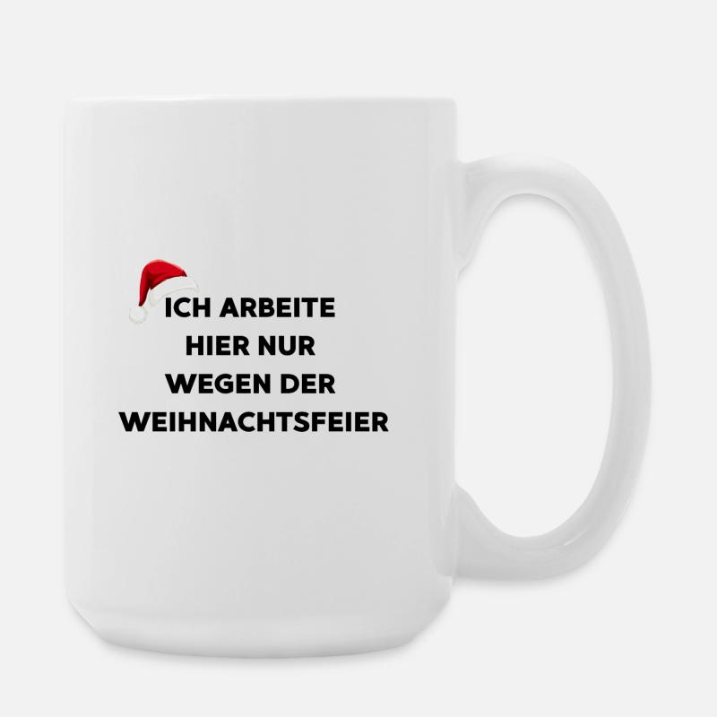 I only work here for the Christmas party - Large Mug 440 ml - white