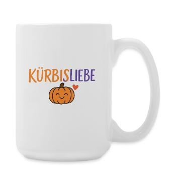 Kürbisliebe Comic Design - Große Tasse 440 ml - Weiß - Rechts