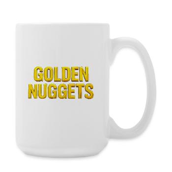 Texte 3D Gold Nuggets - Grande tasse 440 ml - blanc - Droite